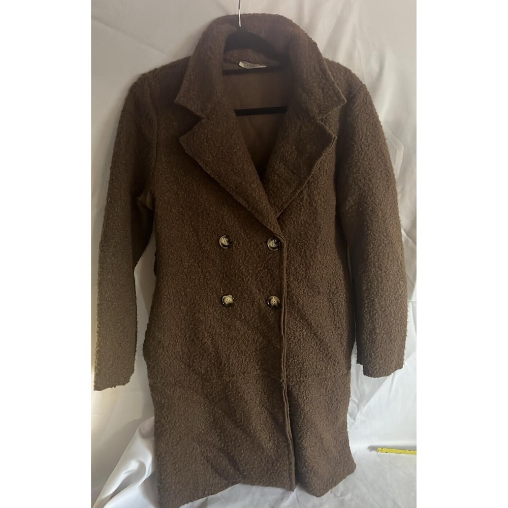Aefan Warm/Cozy Mid Length Brown Sweater Long Overcoat For Women's